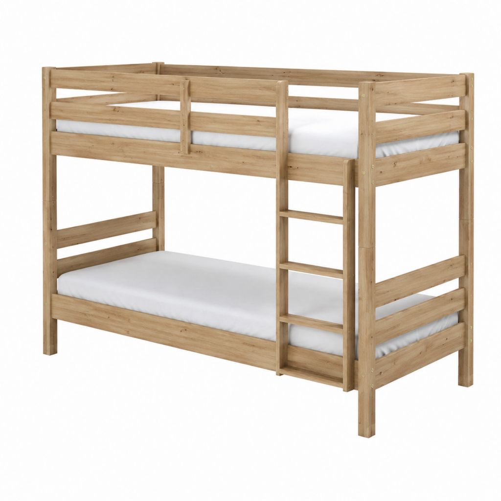 Etagenbett aus massiver Kiefer natur 90 x 200 cm 208 x 98 x 160 cm