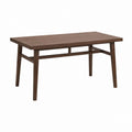 Couchtisch Walnuss MDF und Gummibaumholz rechteckig 120 x 60 x 45 cm