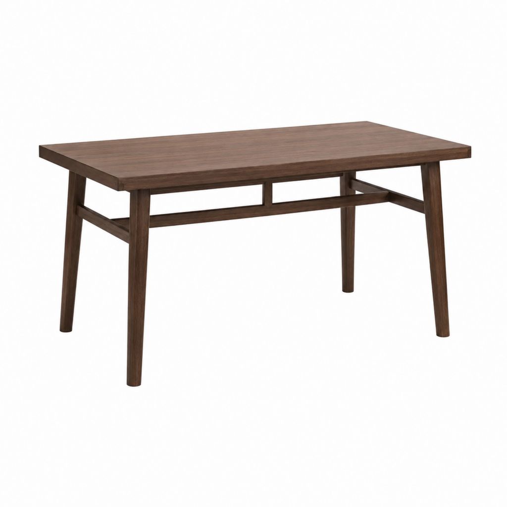 Couchtisch Walnuss MDF und Gummibaumholz rechteckig 120 x 60 x 45 cm