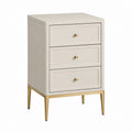 Nachttisch mit 3 Schubladen Creme MDF rechteckig 45 x 40 x 65 cm