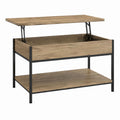 Couchtisch mit Stauraum und hochklappbarer Tischplatte Eiche-Optik Spanplatte Stahl rechteckig 100 x 50 x 45 cm
