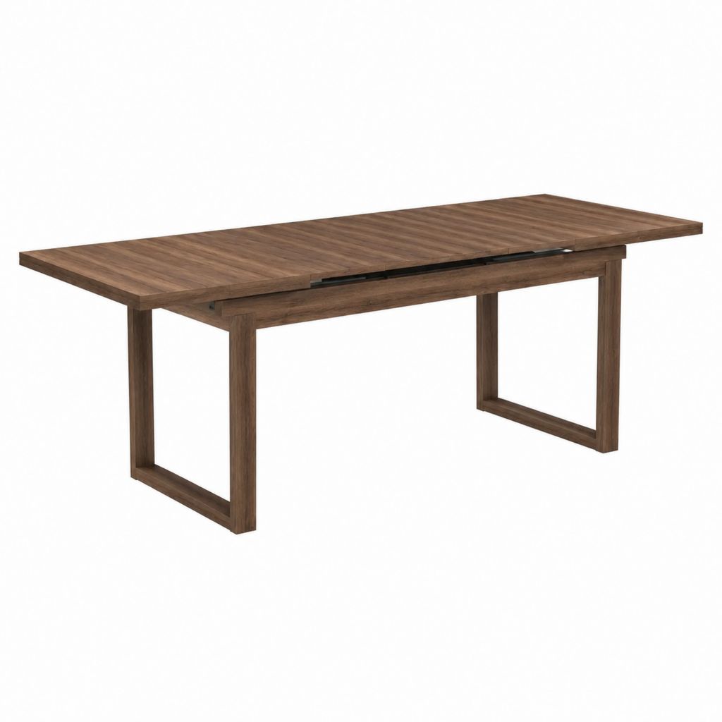 Ausziehbarer Gartentisch Braun aus Akazien-Massivholz rechteckig 160/220 x 90 x 75 cm